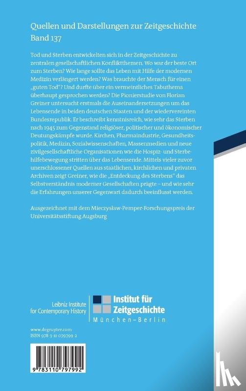 Greiner, Florian - Die Entdeckung des Sterbens
