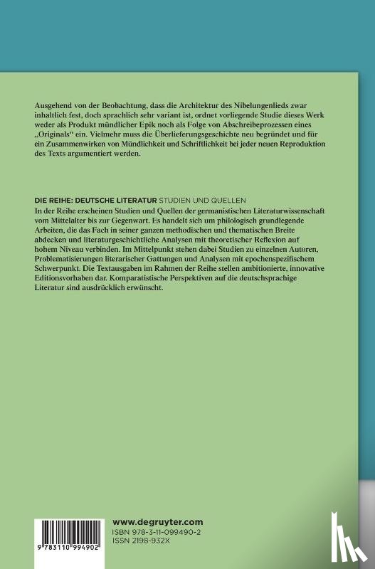 Muller, Jan-Dirk - Varianz – die Nibelungenfragmente