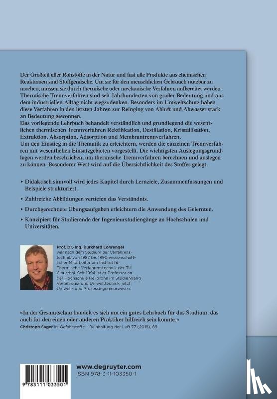 Lohrengel, Burkhard - Thermische Trennverfahren