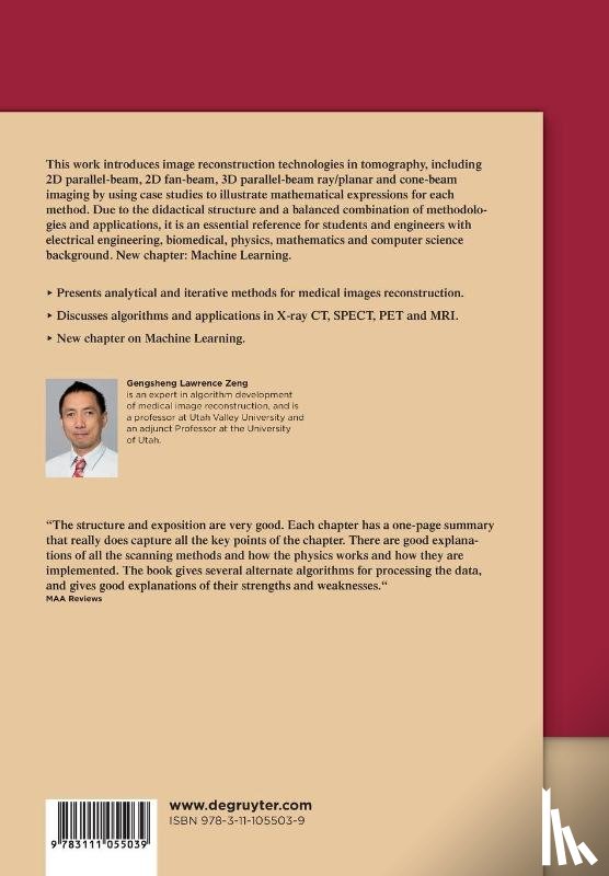 Zeng, Gengsheng Lawrence - Medical Image Reconstruction