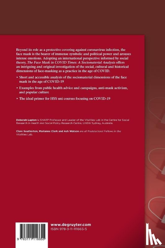 Lupton, Deborah, Watson, Ash, Clark, Marianne, Southerton, Clare - The Face Mask In COVID Times