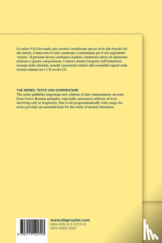 Bellandi, Franco - Giovenale, ›Satira‹ 9