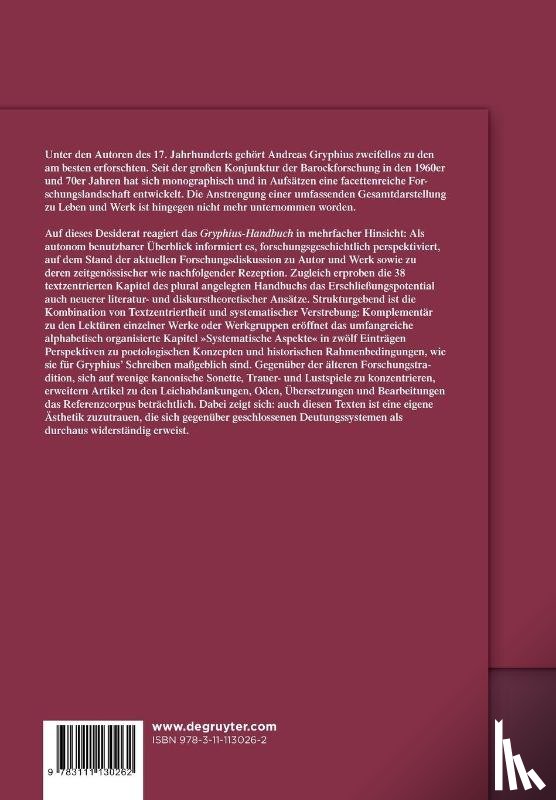  - Gryphius-Handbuch