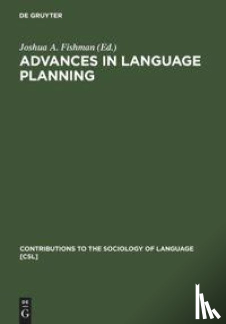  - Advances in language planning