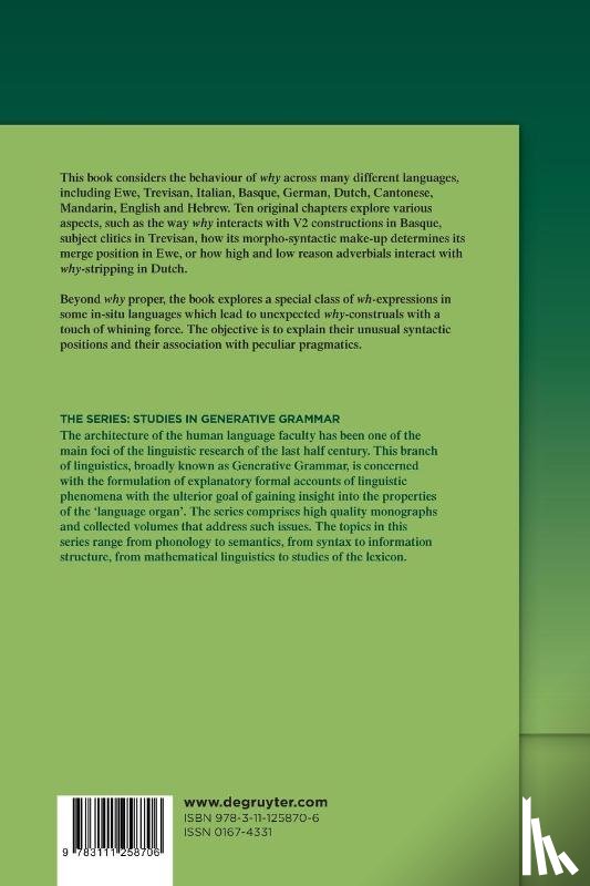  - Why is ‘Why’ Unique?