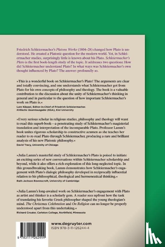 Lamm, Julia A. - Schleiermacher's Plato