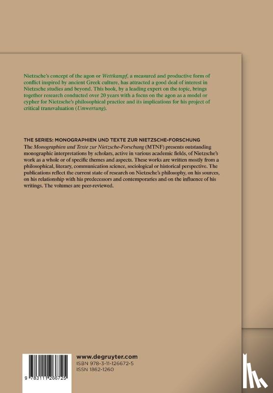 Siemens, Herman W. - Agonal Perspectives on Nietzsche's Philosophy of Critical Transvaluation