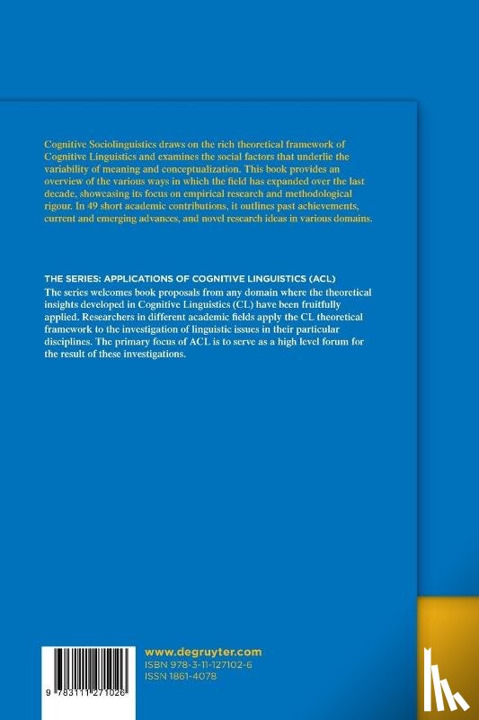  - Cognitive Sociolinguistics Revisited