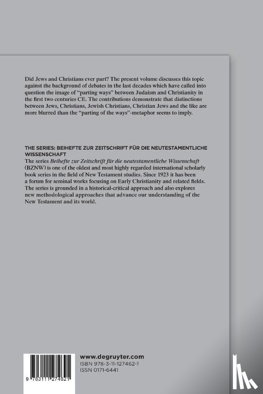  - Jews and Christians - Parting Ways in the First Two Centuries CE?