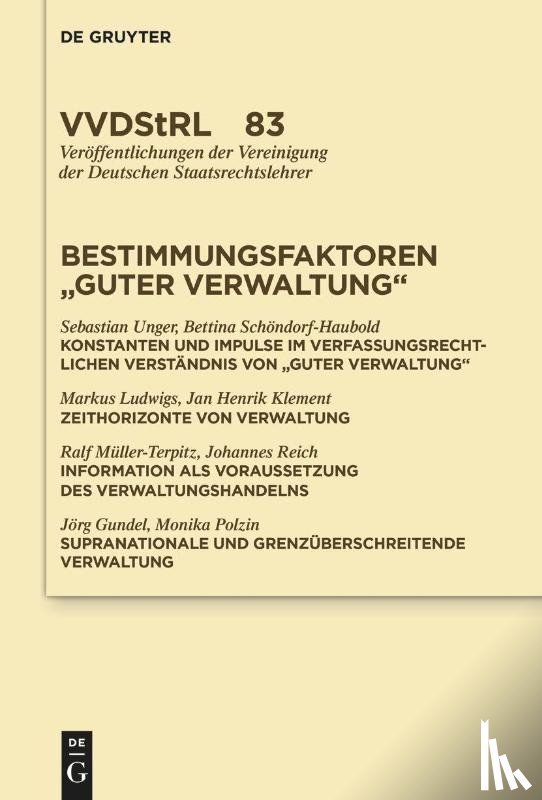  - Bestimmungsfaktoren "Guter Verwaltung"