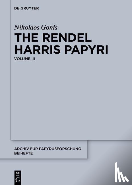 Gonis, Nikolaos - Gonis, N: Rendel Harris Papyri