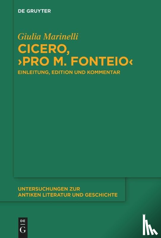 Marinelli, Giulia - Marinelli, G: Cicero, 'Pro M. Fonteio'