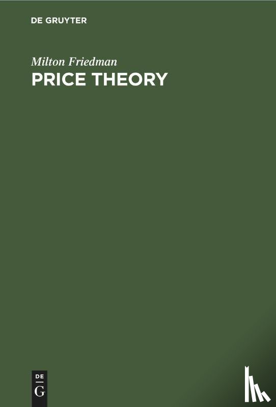 Friedman, Milton - Price Theory