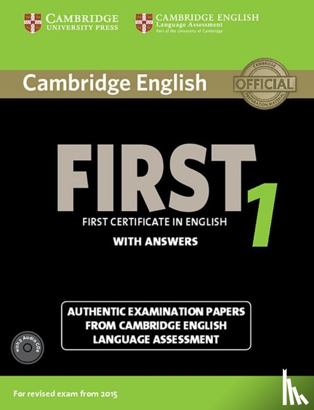  - Cambridge English First 1 for updated exam. Student's Book with answers and downloadable audio