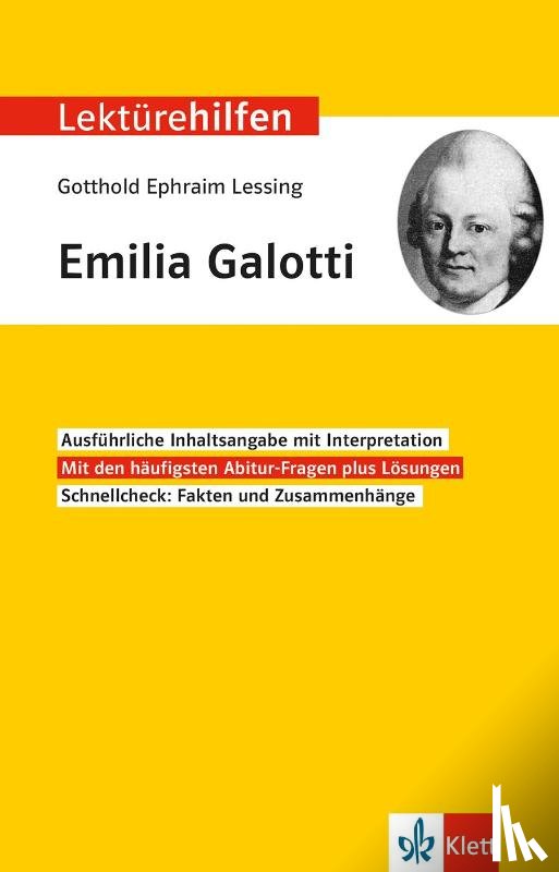  - Lektürehilfen Gotthold Ephraim Lessing "Emilia Galotti"