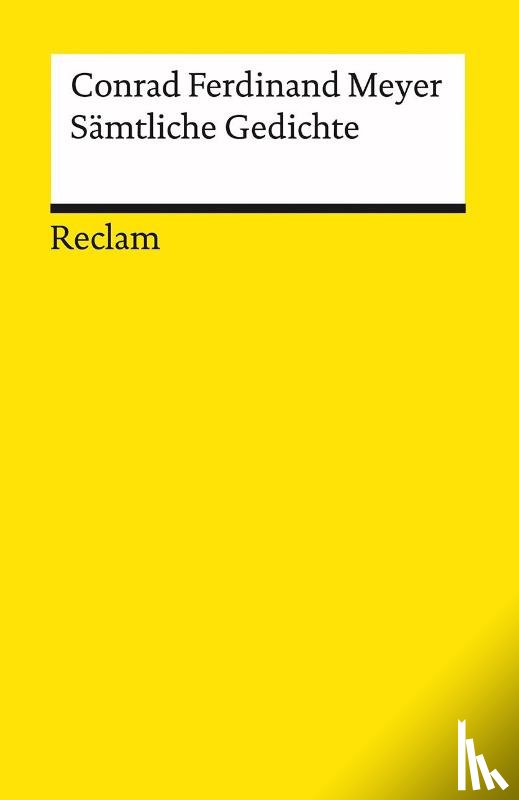 Meyer, Conrad Ferdinand - Sämtliche Gedichte