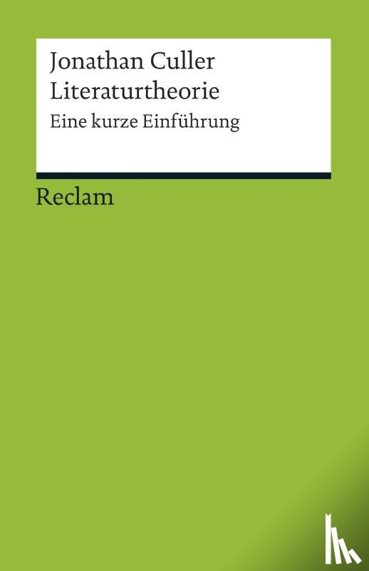 Culler, Jonathan - Literaturtheorie