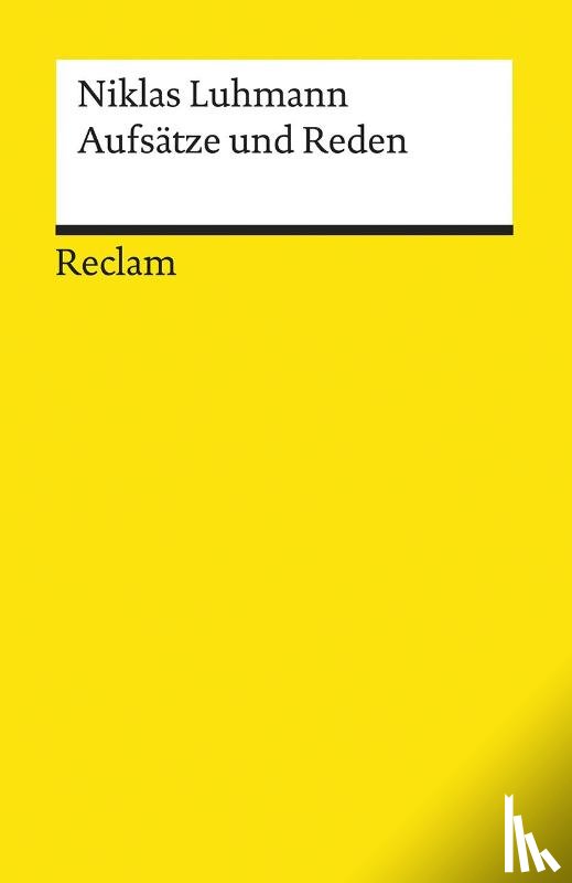 Luhmann, Niklas - Aufsätze und Reden