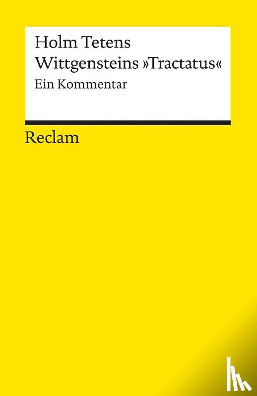 Tetens, Holm - Wittgensteins "Tractatus"