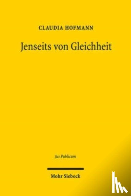 Hofmann, Claudia - Jenseits von Gleichheit