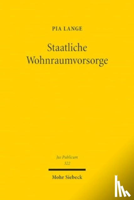 Lange, Pia - Staatliche Wohnraumvorsorge