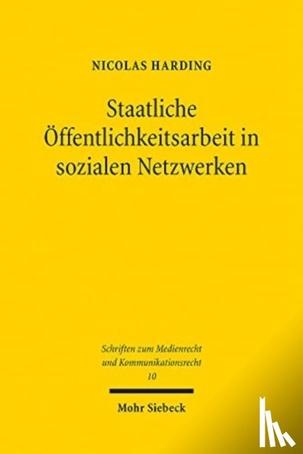 Harding, Nicolas - Staatliche Offentlichkeitsarbeit in sozialen Netzwerken