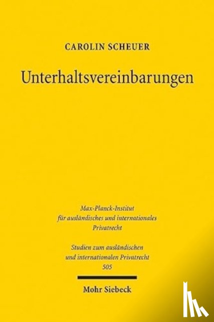 Scheuer, Carolin - Unterhaltsvereinbarungen