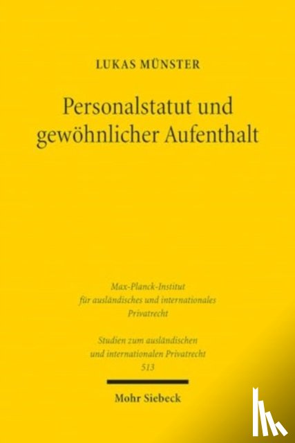 Munster, Lukas - Personalstatut und gewohnlicher Aufenthalt