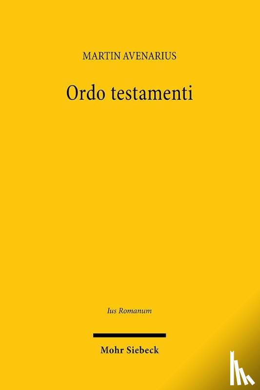 Mohr Siebeck - Ordo testamenti