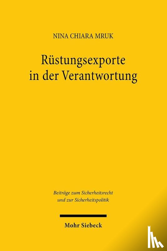 Mruk, Nina Chiara - Rustungsexporte in der Verantwortung