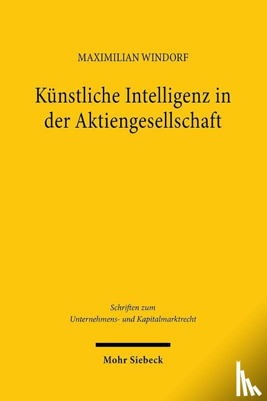 Windorf, Maximilian - Künstliche Intelligenz in der Aktiengesellschaft