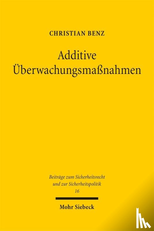 Benz, Christian - Additive Überwachungsmaßnahmen