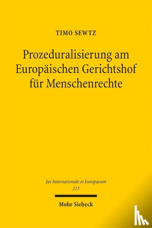 Sewtz, Timo - Prozeduralisierung am Europäischen Gerichtshof für Menschenrechte