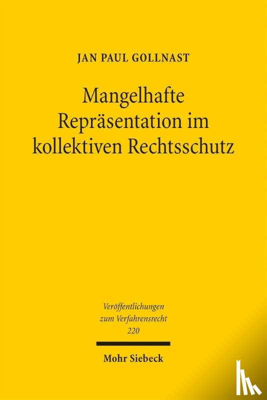 Gollnast, Jan Paul - Mangelhafte Repräsentation im kollektiven Rechtsschutz