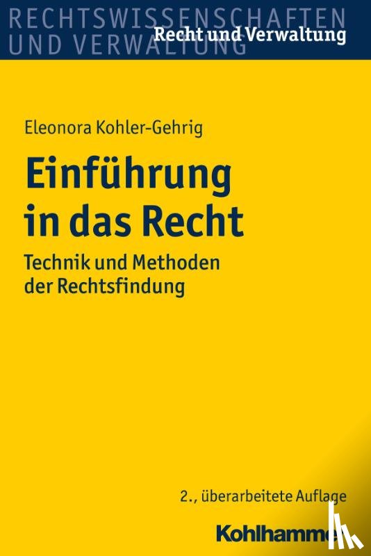 Kohler-Gehrig, Eleonora - Einführung in das Recht