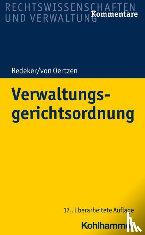 Redeker, Martin, Kothe, Peter, Nicolai, Helmuth von - Verwaltungsgerichtsordnung