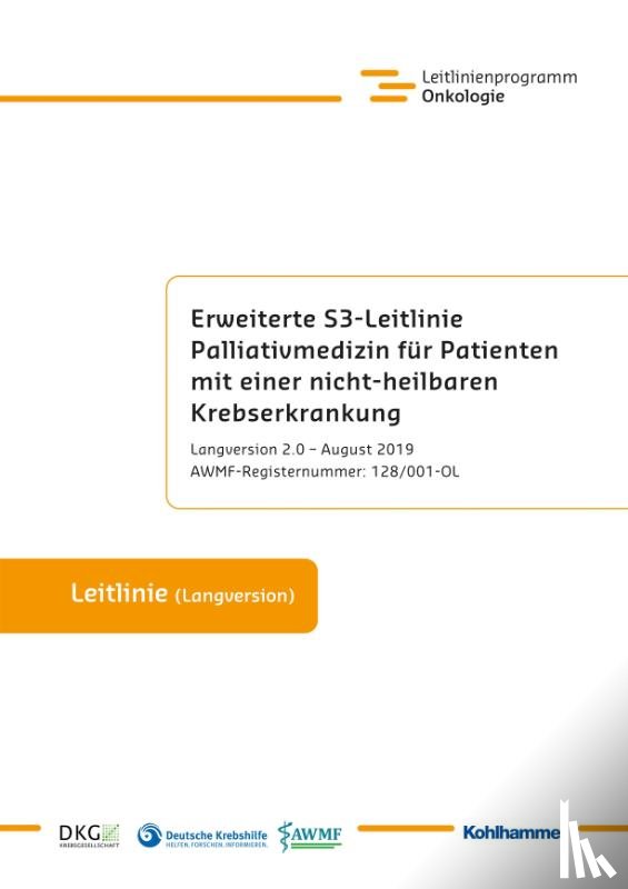 Kohlhammer Verlag - Erweiterte S3-Leitlinie Palliativmedizin für Patienten mit einer nicht-heilbaren Krebserkrankung