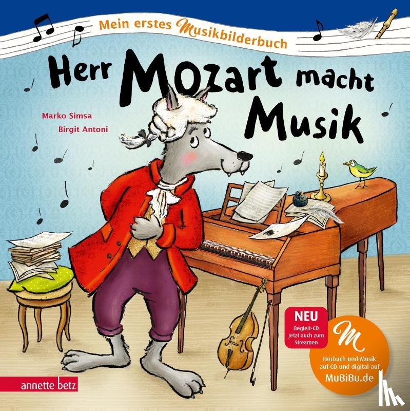 Simsa, Marko - Herr Mozart macht Musik (Mein erstes Musikbilderbuch mit CD und zum Streamen)