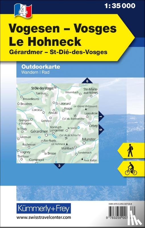  - Vogesen - Le Honeck Nr. 04 Outdoorkarte 1:35 000