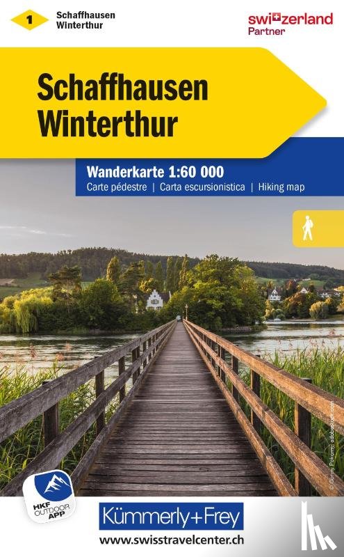  - KuF Schweiz Wanderkarte 01 Schaffhausen - Winterthur 1 : 60 000