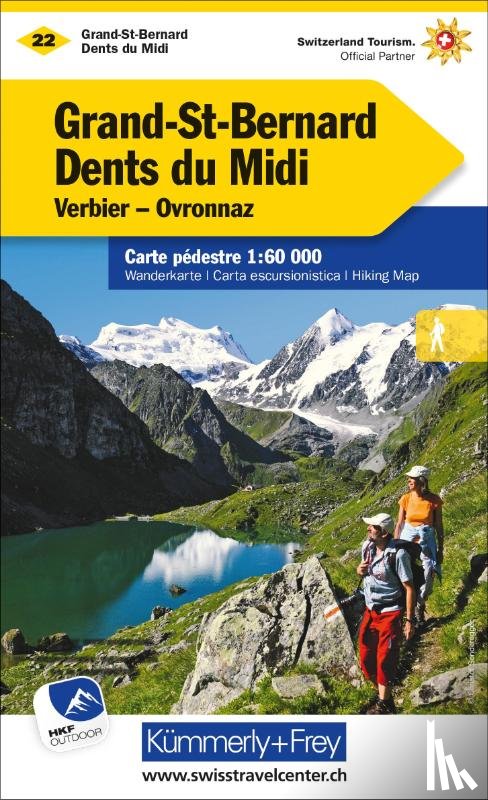  - Grand-St-Bernard - Dents du Midi, Verbiez, Ovronnaz Wanderkarte