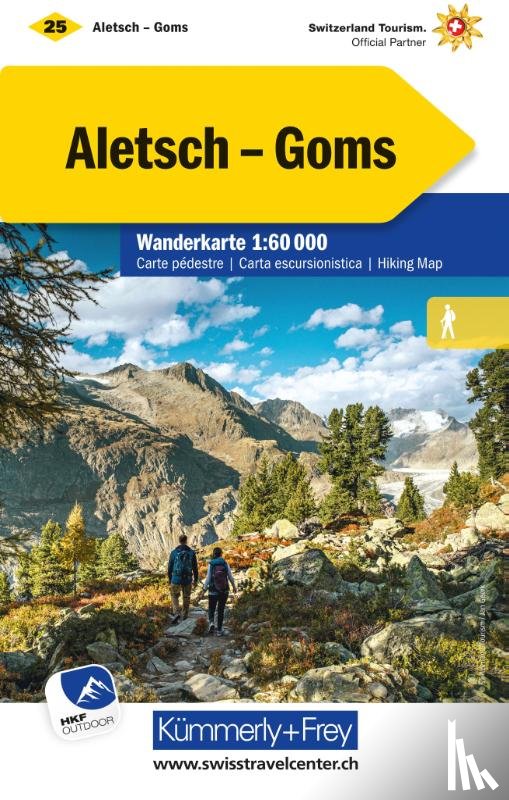  - Aletsch - Goms Nr. 25 Wanderkarte 1:60 000