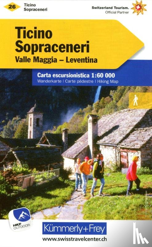  - Kümmerly+Frey Wanderkarte 26 Ticino, Sopraceneri 1:60.000