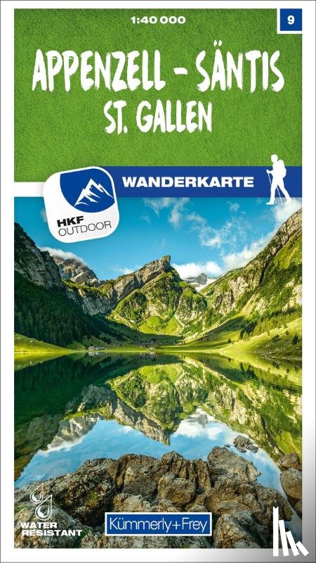  - Appenzell - Säntis / St. Gallen 09 Wanderkarte 1:40 000 matt laminiert