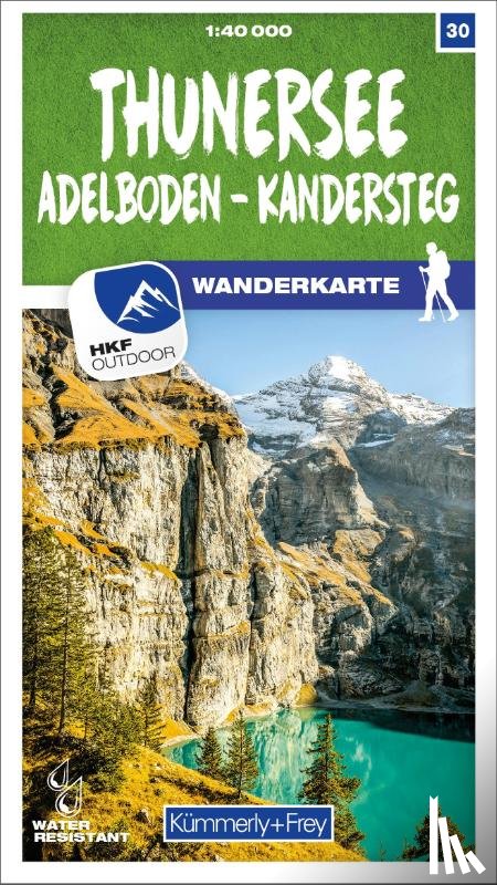  - Thunersee / Adelboden - Kandersteg 30 Wanderkarte 1:40 000 matt laminiert