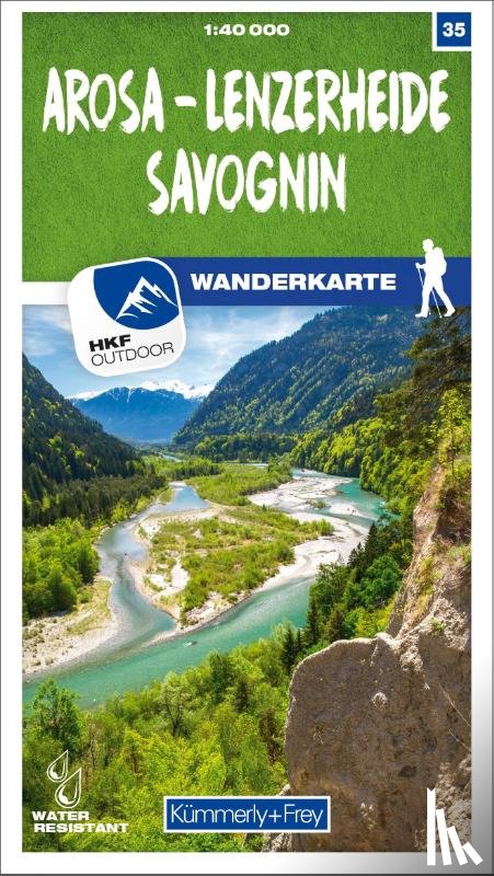  - Arosa - Lenzerheide - Savognin 35 Wanderkarte 1:40 000 matt laminiert