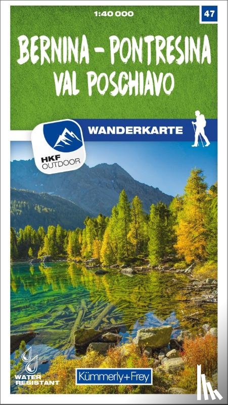  - Bernina - Pontresina / Val Poschiavo 47 Wanderkarte 1:40 000 matt laminiert