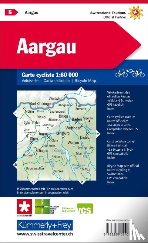  - KuF Schweiz Radkarte 05 Aargau 1 : 60 000
