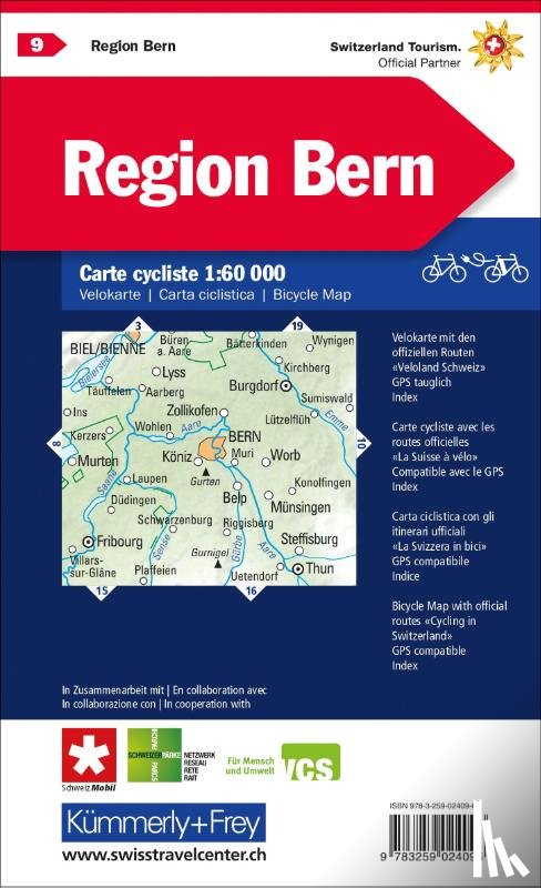  - Region Bern Nr. 09 Velokarte 1:60 000