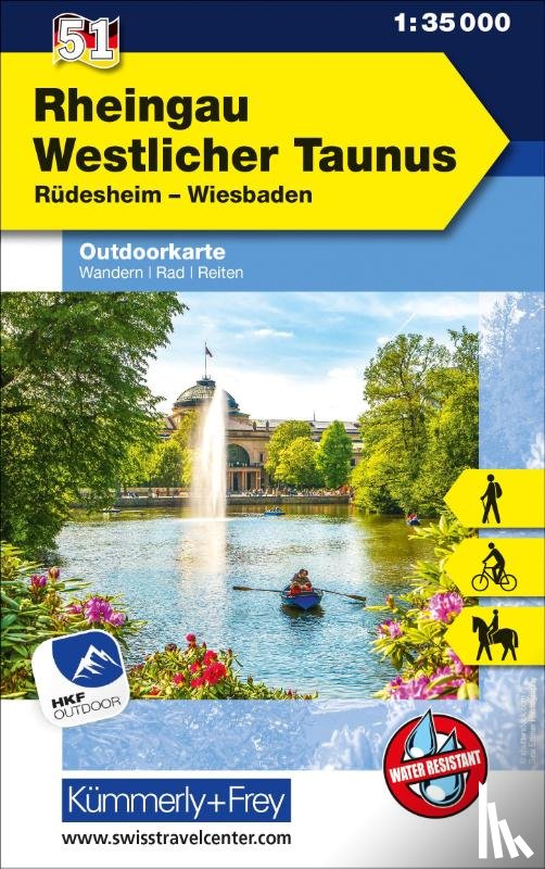  - Rheingau Westlicher Taunus Rüdesheim, Wiesbaden, Nr. 51 Outdoor Deutschland 1:35 000